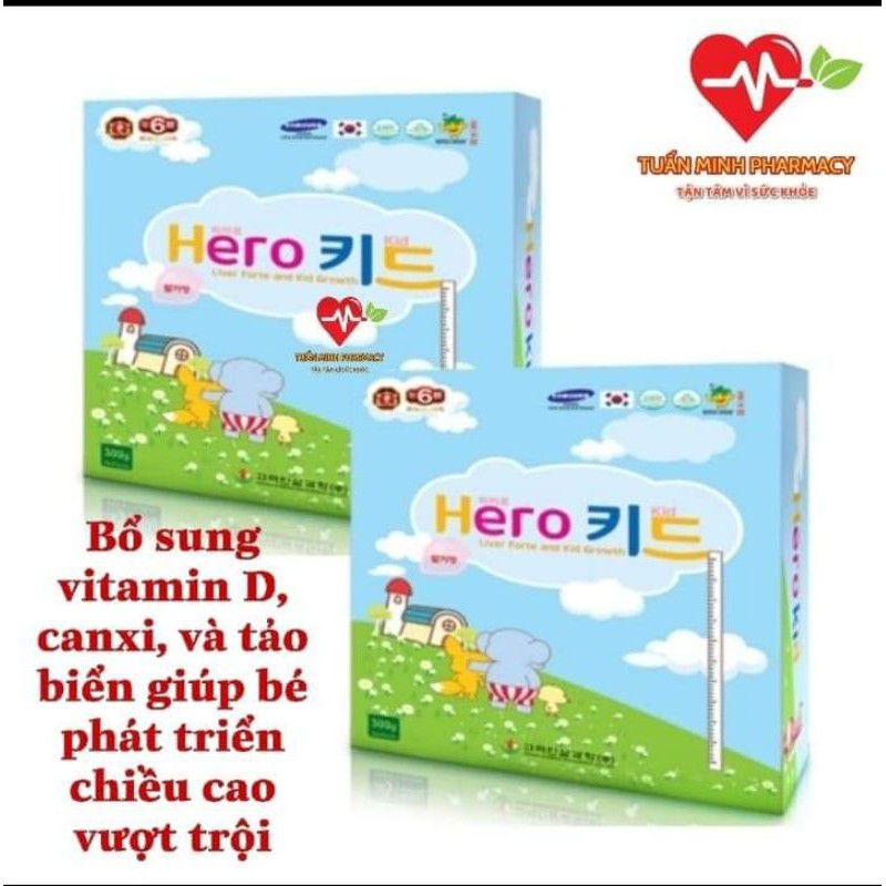 [Tặng bình nước cao cấp] Herokid – Canxi và Vitamin D3 cho trẻ từ 1 tuổi - Hỗ Trợ hấp thu canxi, phát triển chiều cao