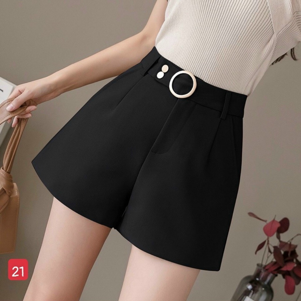 Quần Đùi Lưng Cao Cạp Chéo 4 Khuy Vải Vitex Quần Shorts Nữ | BigBuy360 - bigbuy360.vn