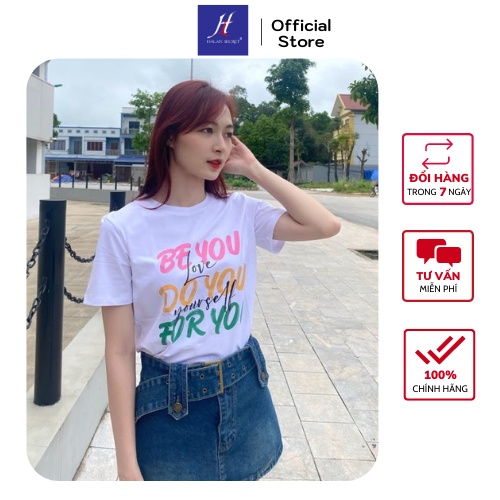 Áo thun tay ngắn HaLan Love phông cotton sang xịn mịn chính hãng