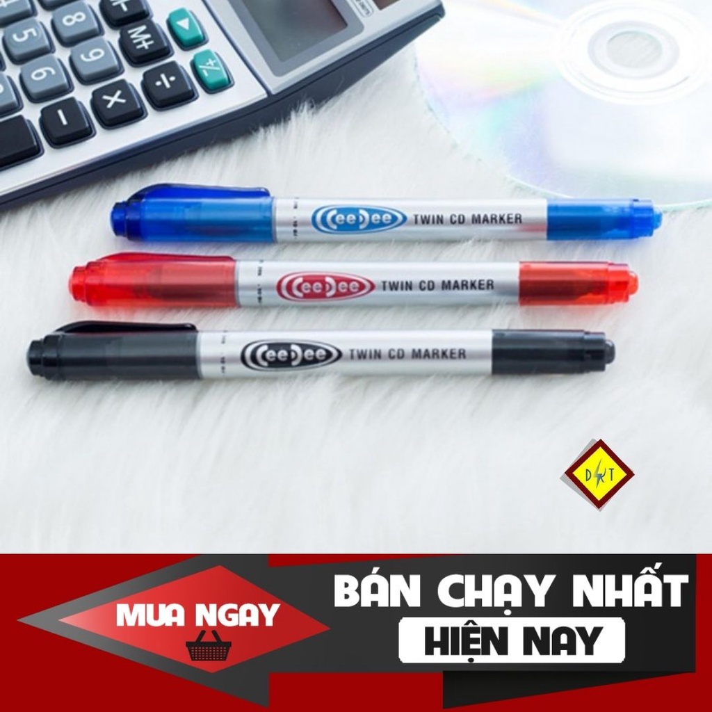 Bút lông dầu Thiên Long PM 04 viết lông dầu đủ 3 màu XANH ĐỎ ĐEN