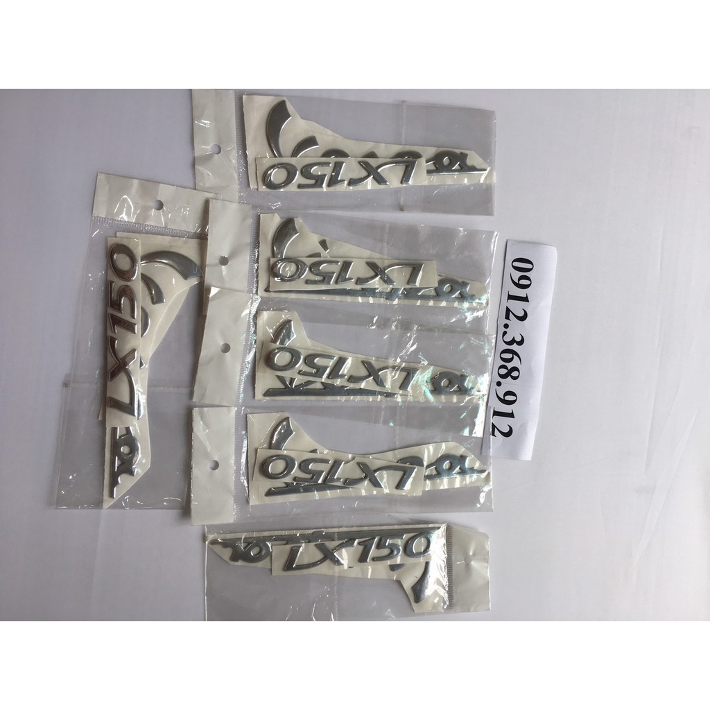 Bộ tem chữ vespa lx150, decal vespa lx150 giá trọn 1 bộ