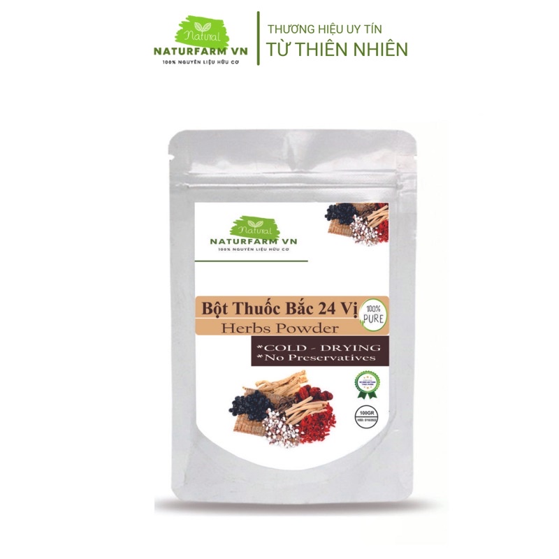 [ 300gr ] bột thuốc bắc dưỡng da cao cấp 24 vị Organic - mỹ phẩm handmade