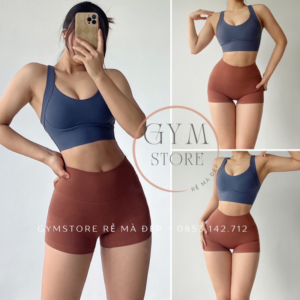 Quần Lulu Biker Short Legging Đùi tập gym nữ Yoga Erobic Đồ Tập Thể Thao Nữ Giá Rẻ 𝑮𝒀𝑴𝑺𝑻𝑶𝑹𝑬 923