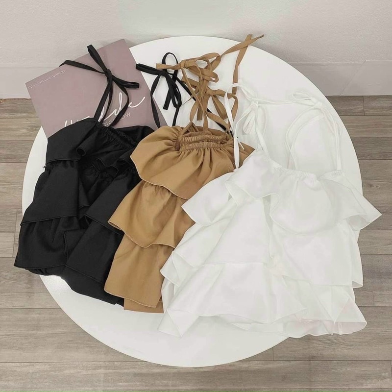 ÁO 2 DÂY BÈO TẦNG ĐIỆU ĐÀ MS12566