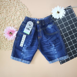 Quần jean lửng bé trai phối rách, phối túi sau silber kids
