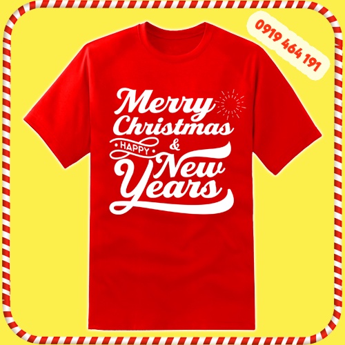 Áo thun noel basic, Áo thun giáng sinh merry christmas ,vải cotton dày mịn mát, in cao cấp, unisex có size trẻ em