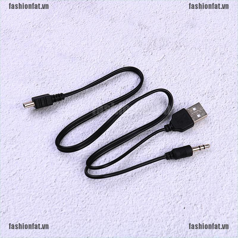 Set 2 dây cáp sạc chuyển đổi đầu âm thanh USB2.0 Mini sang 3.5mm AUX tiện dụng