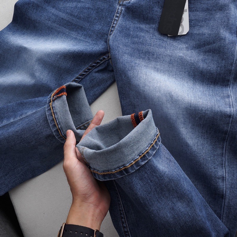 [⚡Mua 2 SP tặng quà⚡] Quần Bò Nam xanh jean VNXK Cao Cấp ống đứng co giãn | BigBuy360 - bigbuy360.vn