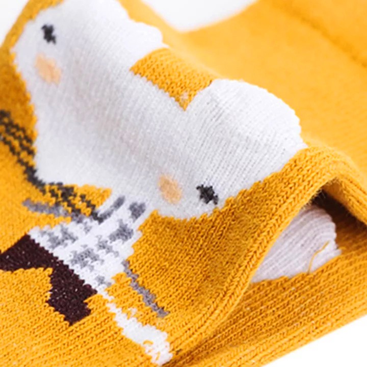 Set 3 đôi tất len cổ thấp cho bé 0-2 tuổi chất len cotton dày thoáng khí hình thú lạ mắt màu sắc xinh xắn BBShine – T020