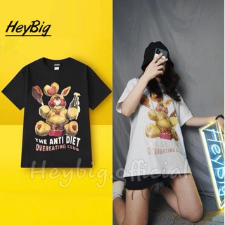 Áo thun oversize HeyBig in hình thỏ anti ăn kiêng - Anti Diet