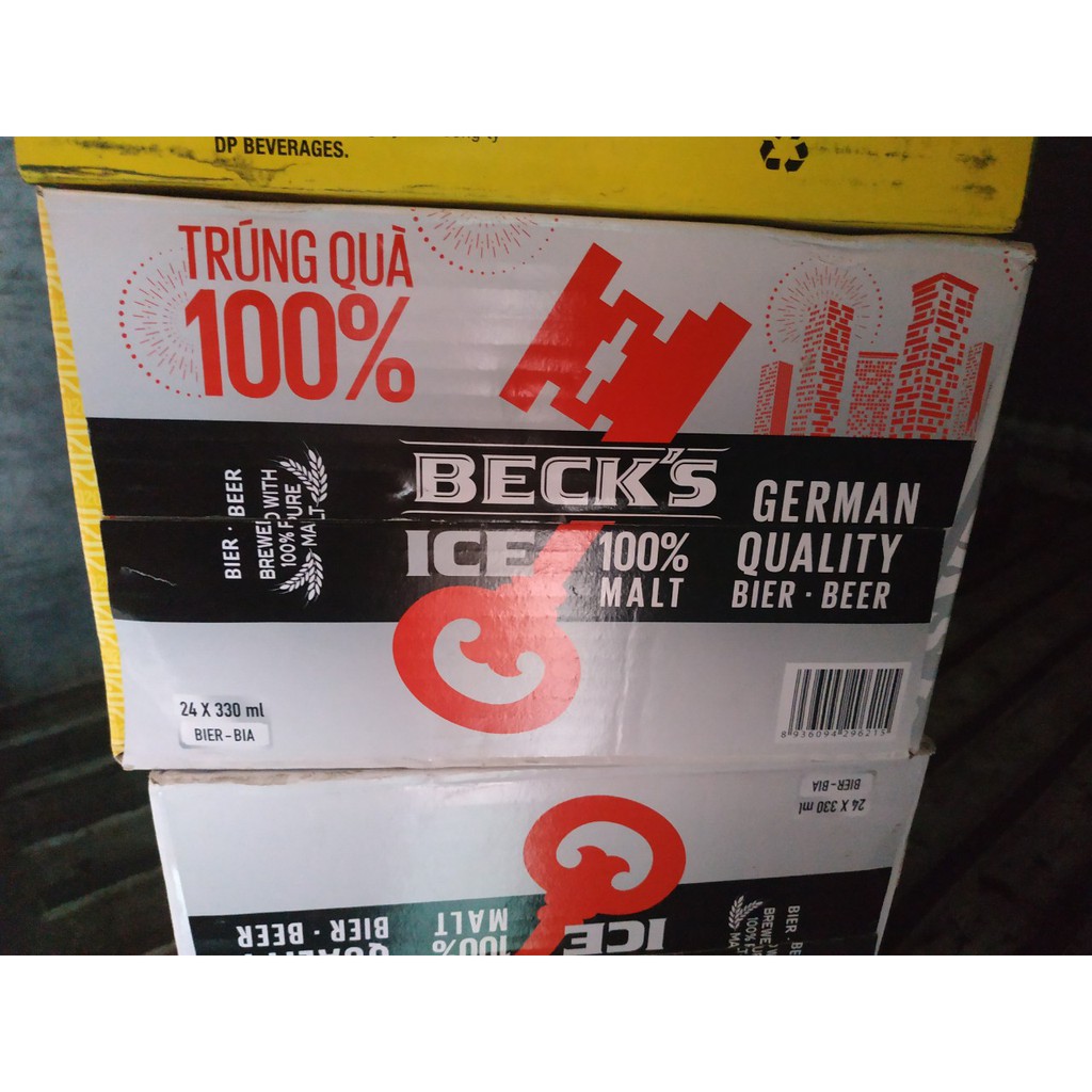 Thùng 24 lon bia Beck's Ice 330ml [Mẫu mới - Trúng Vàng]