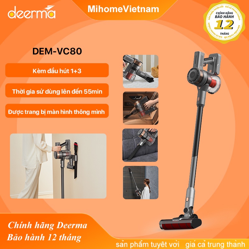 Máy hút bụi không dây Deerma VC80 màn hình thông minh