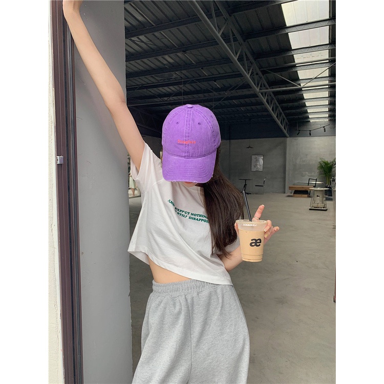 Áo Thun cotton Tay Ngắn Dáng Rộng In Chữ Thời Trang Mùa Hè Hàng Mới Dành Cho Bạn Nữ 2022