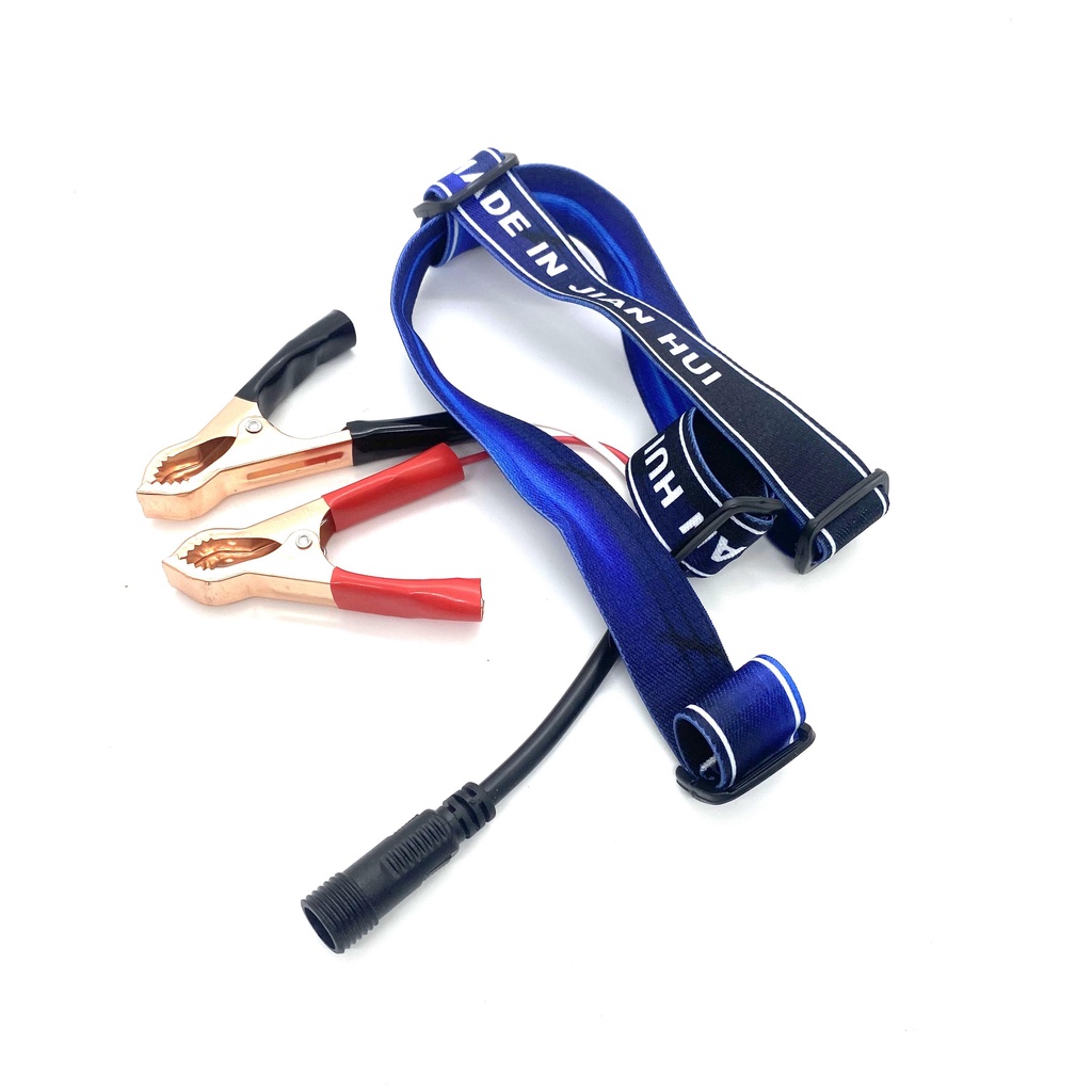 Đèn pin đội đầu siêu sáng đèn kẹp bình ác quy 12V TC 898 led P90 chóa 13.5cm