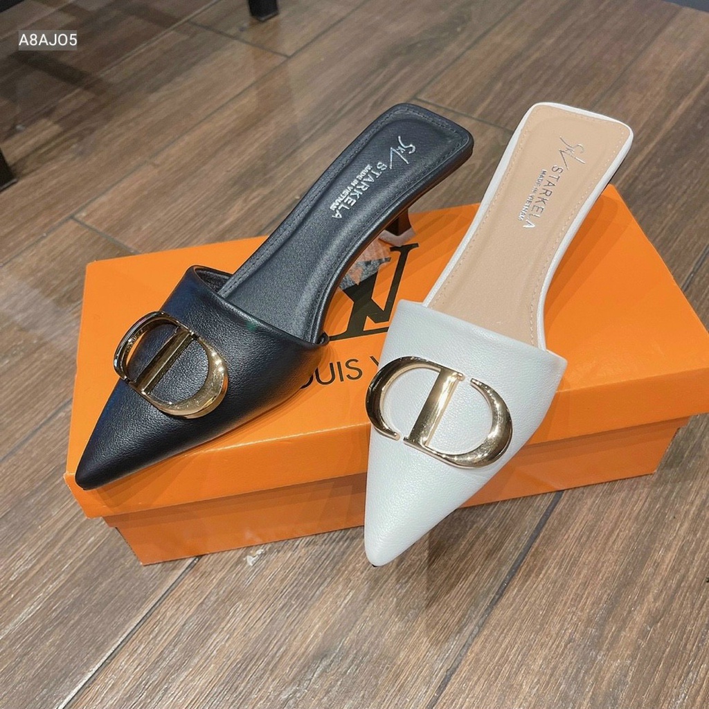 Sục Mũi Nhọn CD Gót Nhọn 5 Phân Chất Da Siêu Đẹp