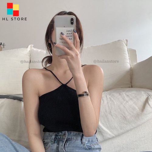 Áo yếm dây trơn ❤️ Áo croptop chất len gân ôm body khoe vai gợi cảm Hải Lan Store TU12 | WebRaoVat - webraovat.net.vn