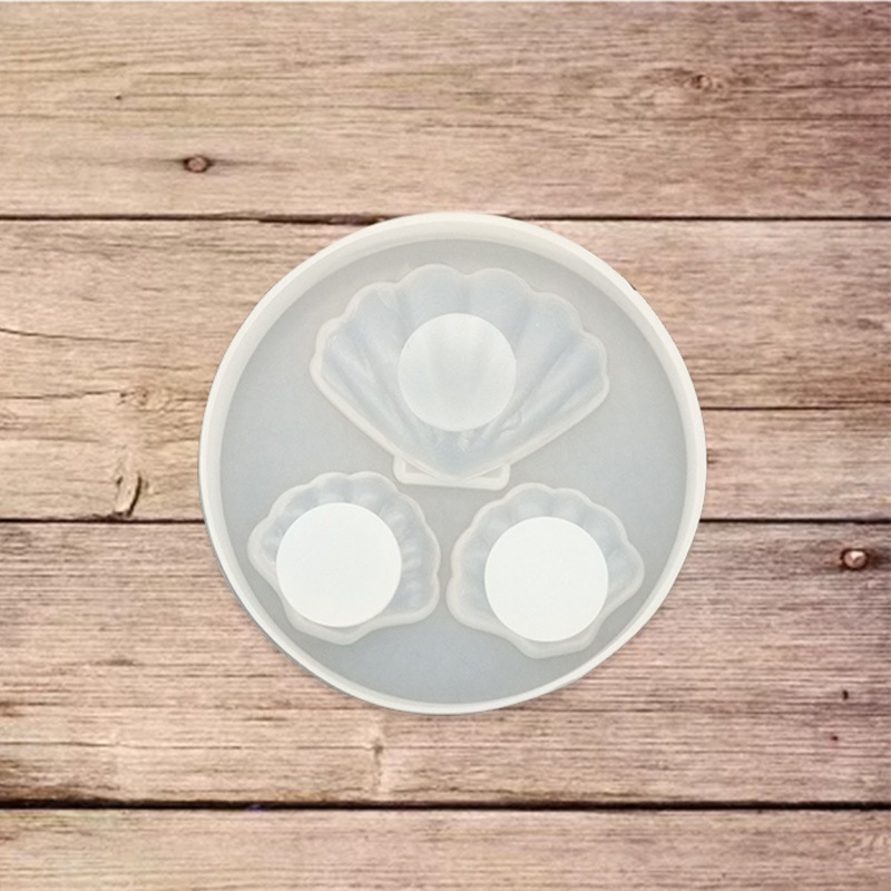 Khuôn Silicone Làm Đồ Chơi Diy Hình Vỏ Sò 3D Độc Đáo