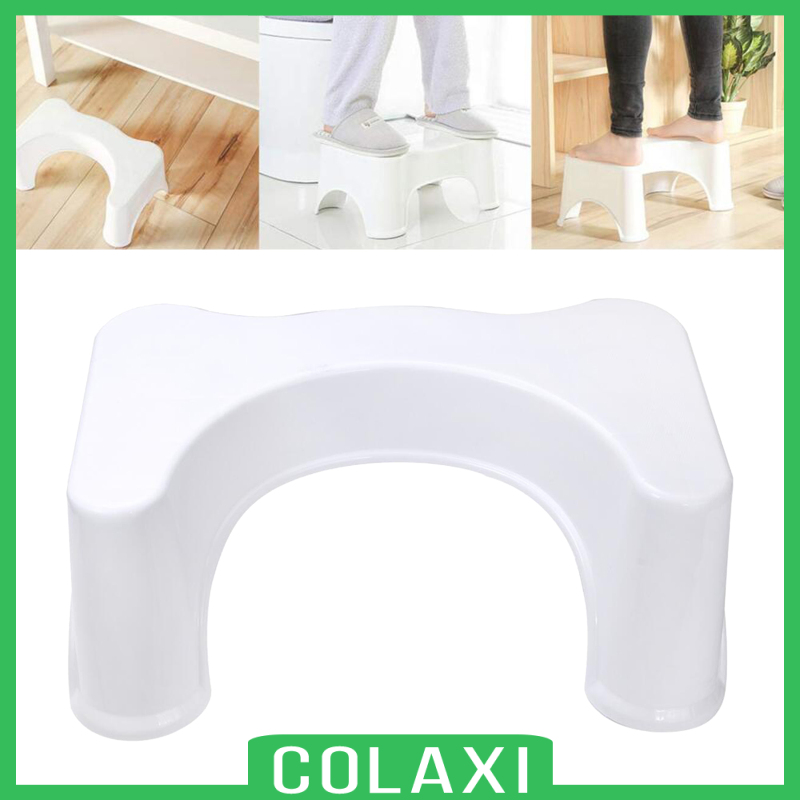 [COLAXI]2x Step Stool For Toilet Training Kids Anti-skid Bathroom Stool White