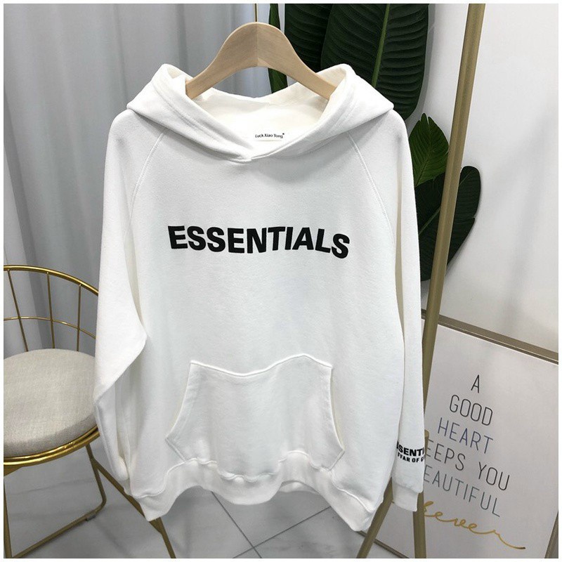 Áo Khoác Hoodie Nỉ Có Mũ Fom Rộng ESSENTIALS UNISEX Nam Nữ ULZZANG.