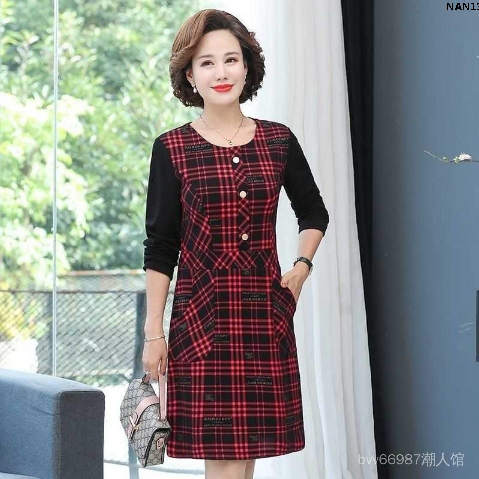 Đầm Sọc Ca Rô Thời Trang Mùa Đông Dành Cho Phụ Nữ Trung Niên 2021 40-272 | BigBuy360 - bigbuy360.vn