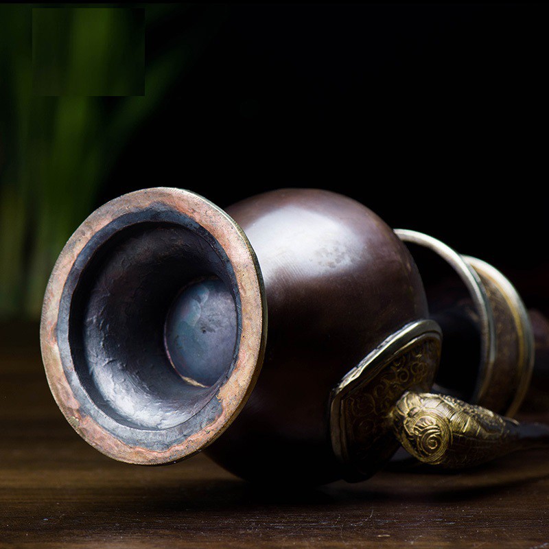 Bình xái tịnh đỏ nâu - Pháp khí Mật tông - Phật giáo Tây Tạng