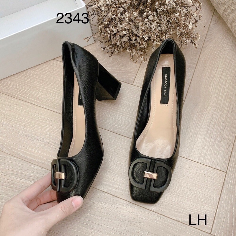 Giày cao gót nữ mũi vuông khoá DD gót 5cm hàng loại 1