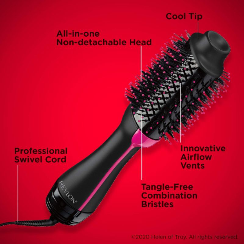 Máy sấy và làm phồng tóc REVLON One-Step Hair Dryer And Volumizer Hot Air  Brush - ShopeeCheck.com