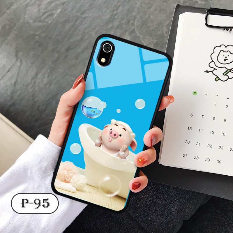 Ốp lưng kính 3D Xiaomi Redmi 7A- hình cute