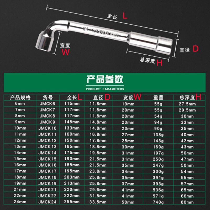 1 cờ lê lục giác hình chữ l hai đầu kích thước 6-18mm 7 dây