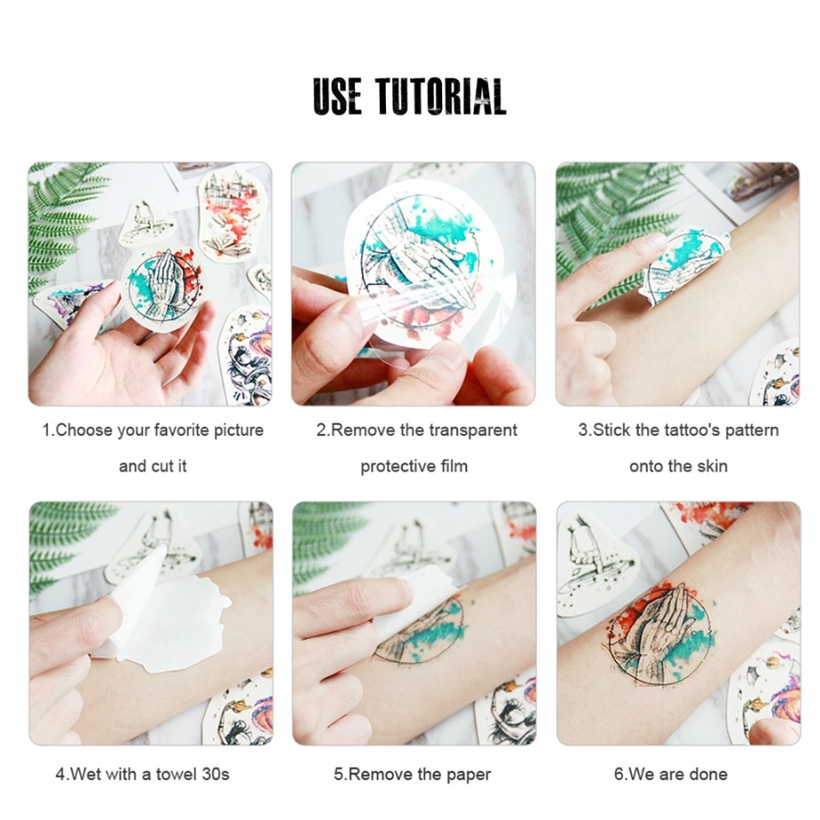 Hình Xăm Dán Tạm Thời Họa Tiết Đầu Lâu Rồng Chống Thấm Nước Trang Trí Toàn Thân Cho Nữ
