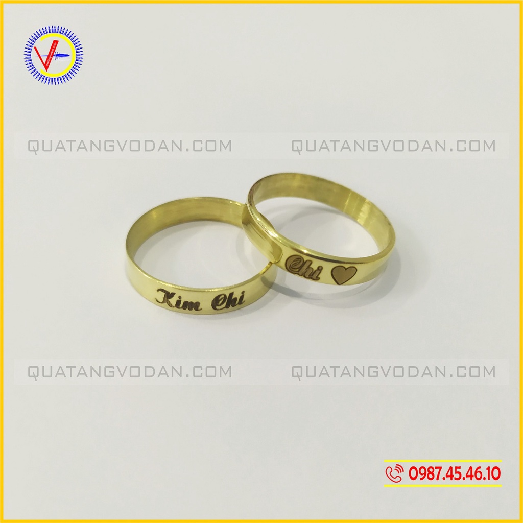 Nhẫn khắc tên vỏ đạn 12ly7