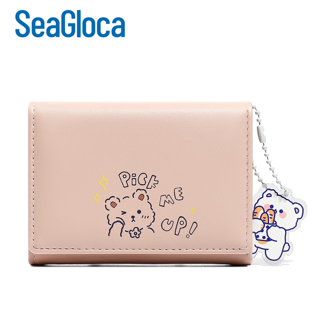 Ví xếp SEAGLOCA in hình hoạt hình thời trang Hàn Quốc cho nữ