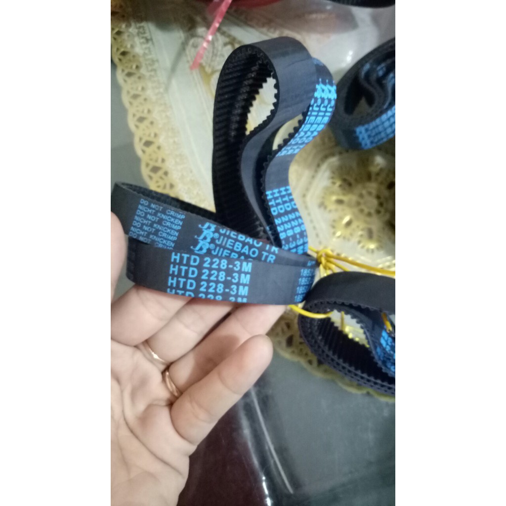Dây đai vòng,Curoa 3M chu vi tùy chọn HTD 225 228 252 258 270 285 306 bản rộng 15mm