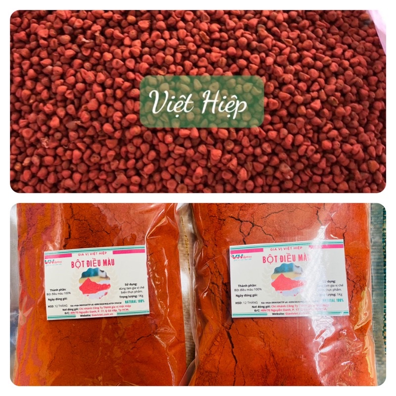 Bột Điều Màu Việt Hiệp - Màu Đỏ Tự Nhiên, Nguyên Chất
