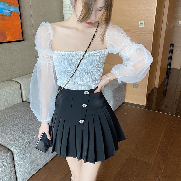 Áo Nữ Tay Dài Phối Lưới Thời Trang Quyến Rũ | BigBuy360 - bigbuy360.vn