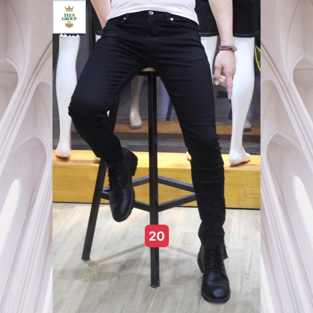 Quần jean nam tenji ad20tj quần bò nam đen trơn cao cấp trẻ trung phong cách tenji store 8