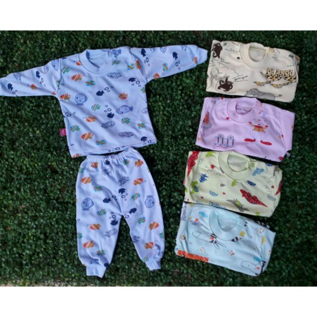 Set 5 bộ nỉ cotton màu cho bé