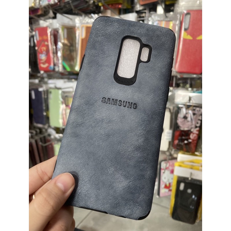 SAMSUNG S9 PLUS Ốp lưng nhựa màu giả da siêu đẹp