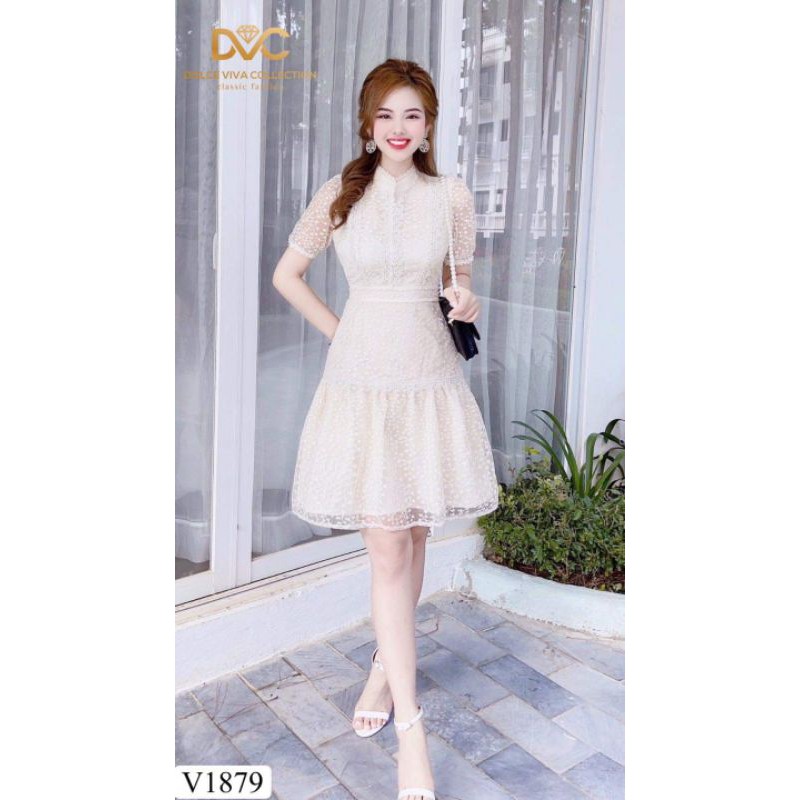 [VÁY ĐI TIỆC CAO CẤP] Váy ren kem thiết kế | BigBuy360 - bigbuy360.vn