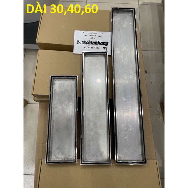 Phễu thoát sàn dài inox304 dày đúc chống mùi 30,40,60cm - hàng cao cấp bảo hành trọn đời