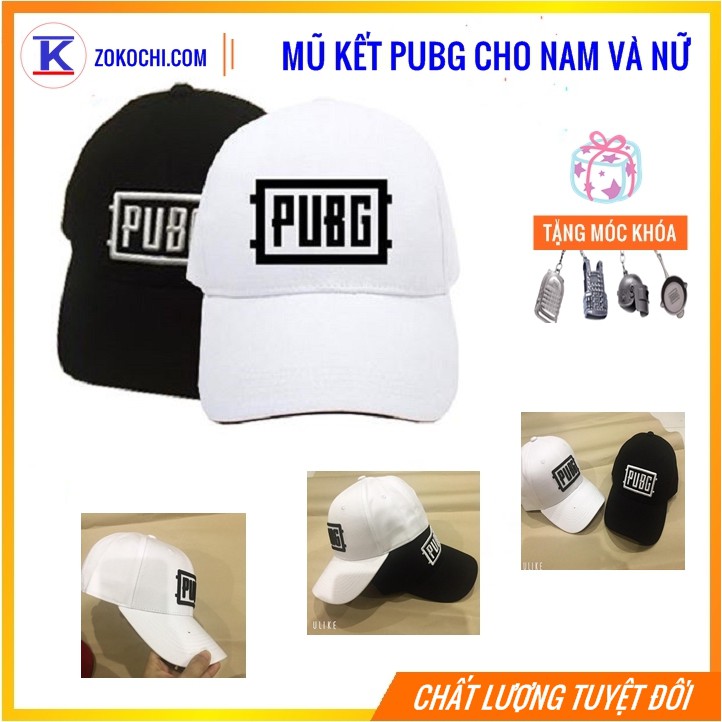 Mũ Kết | Nón Lưỡi Trai Pubg Hai Màu Đen Trắng Thêu Chữ Pubg Nổi Bật