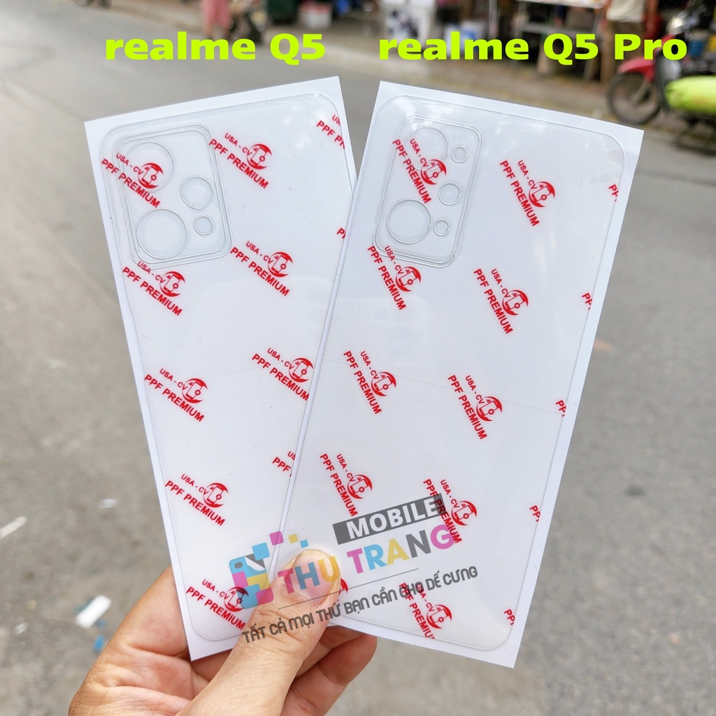 Combo Realme Q5/ Q5 Pro / GT 2 Pro Cường lực dẻo nano màn hình full màn 98% + Dán PPF mặt sau trong suốt siêu dính