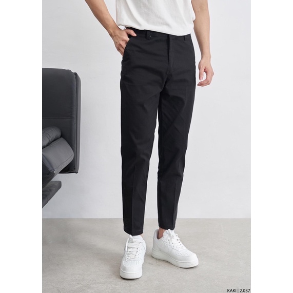 Quần kaki dài nam, chất vải dày dặn-form slimfit tôn dáng