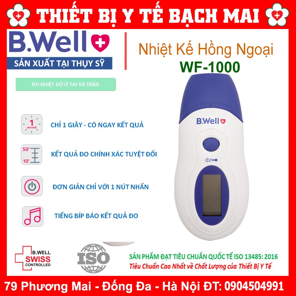 Nhiệt Kế Hồng Ngoại B.Well WF-1000 | Chính Hãng Thuỵ Sĩ