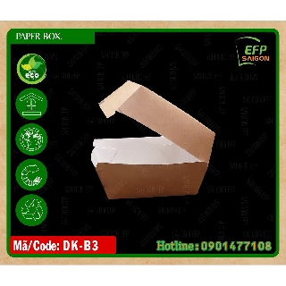 Hộp Hamburger giấy kraft nâu 660 cái/đơn
