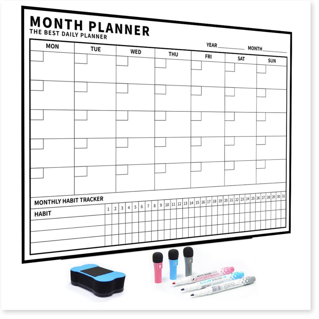 Bảng từ nam châm Thời Gian Biểu Quản lý kế hoạch Magnetic Planner - cao cấp