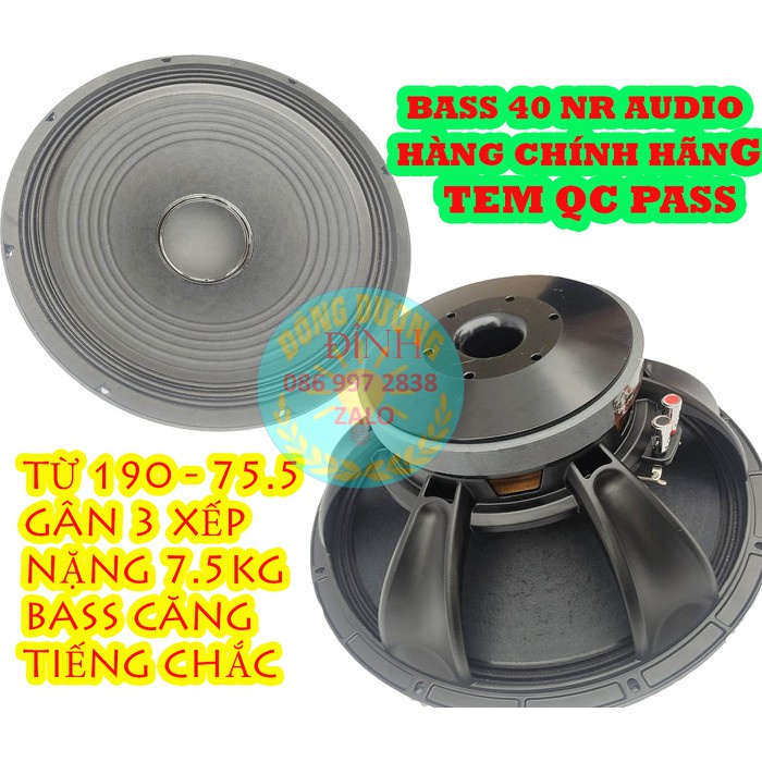 2 CỦ LOA RỜI 4 TẤC NR AUDIO 700W bao chất -  LOA BASS 40 - LOA BASS RỜI