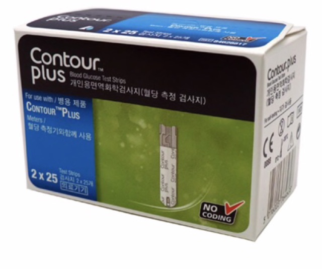 (GIAO NHANH 30 PHUT) QUE THỬ ĐƯỜNG HUYẾT CONTOUR PLUS (25 que và 50 que)