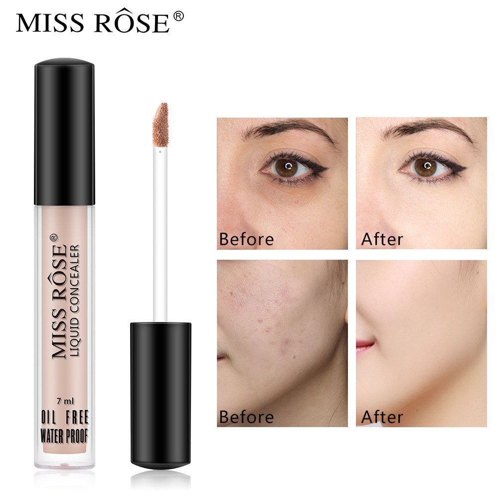 Kem che khuyết điểm MISS ROSE dạng lỏng chống nước lâu trôi tạo đường viền dành cho nữ