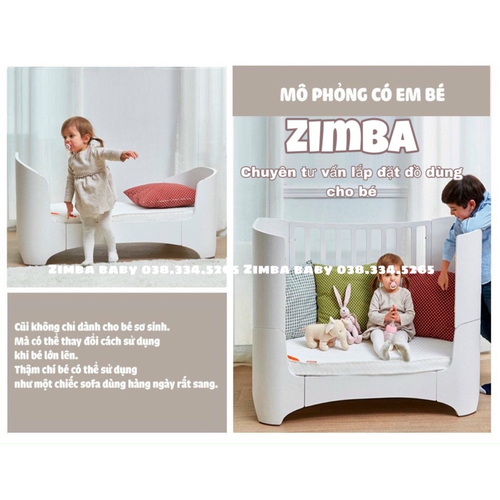 Nôi cũi đa năng Zimbababy cho bé từ 1 tuổi đến 10 tuổi